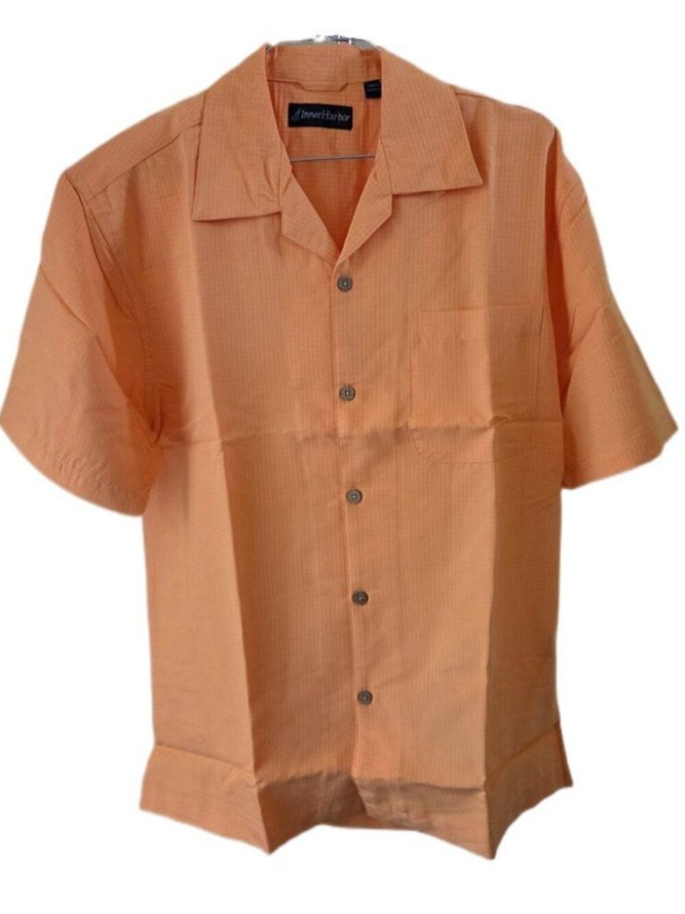 New Inner Harbor Orange Short Sleeve Men's Shirt with Pocket Style IH-3006